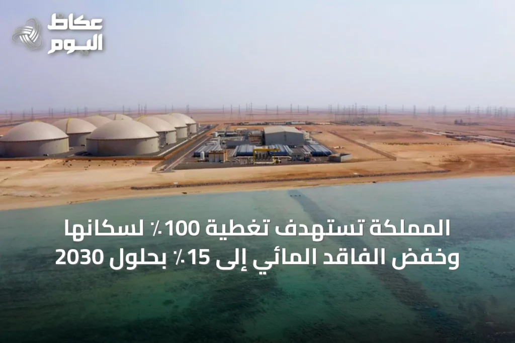 المملكة تستهدف تغطية 100٪ لسكانها وخفض الفاقد المائي إلى 15٪ بحلول 2030