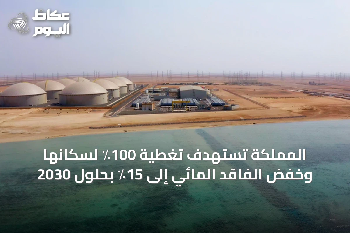 المملكة تستهدف تغطية 100٪ لسكانها وخفض الفاقد المائي إلى 15٪ بحلول 2030