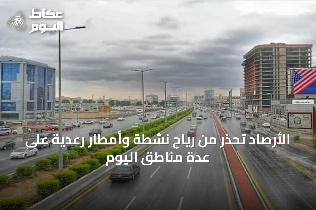 الأرصاد تحذر من رياح نشطة وأمطار رعدية على عدة مناطق اليوم