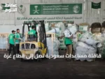 قافلة مساعدات سعودية تصل إلى قطاع غزة