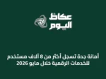 أمانة جدة تسجل أكثر من 8 آلاف مستخدم للخدمات الرقمية خلال مايو 2026