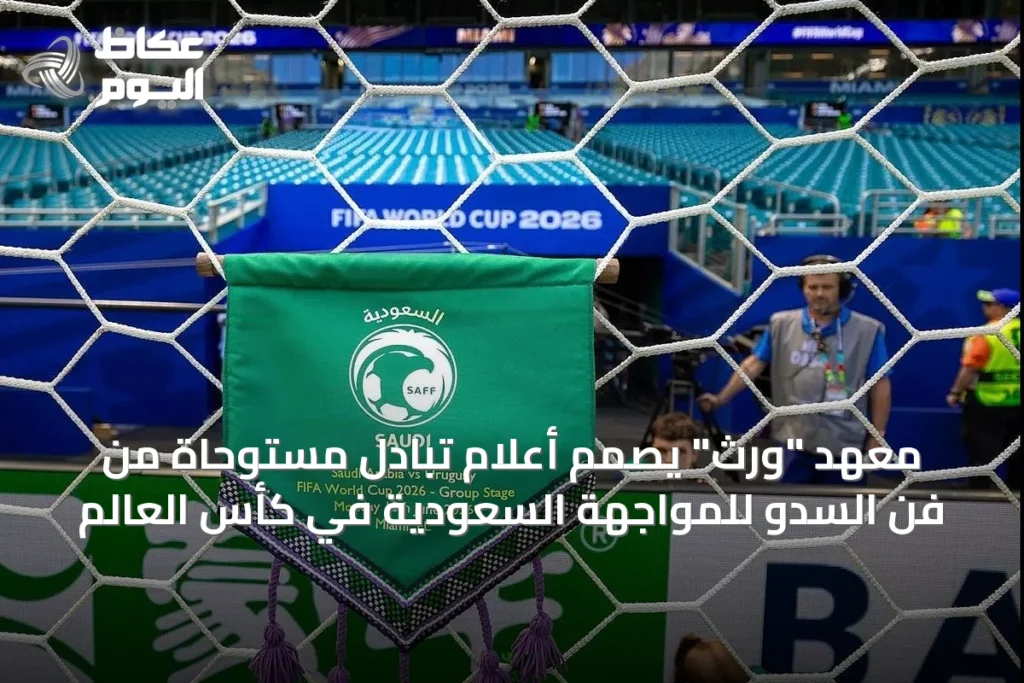 معهد “ورث” يصمم أعلام تبادل مستوحاة من فن السدو للمواجهة السعودية في كأس العالم