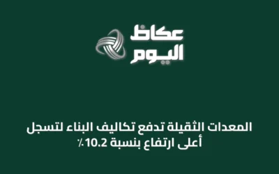 المعدات الثقيلة تدفع تكاليف البناء لتسجل أعلى ارتفاع بنسبة 10.2٪