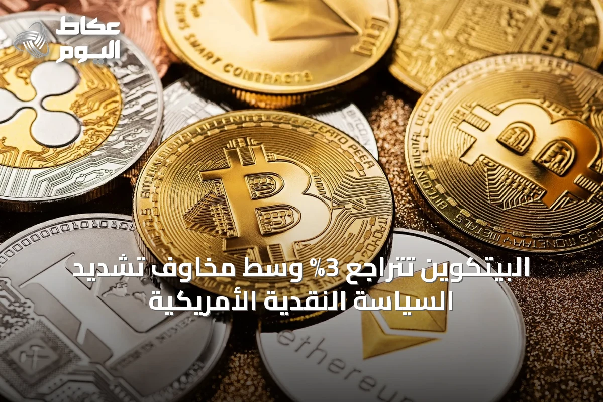 البيتكوين تتراجع 3% وسط مخاوف تشديد السياسة النقدية الأمريكية
