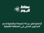 أرامكو تعلن عن 210 فرصة استثمارية لدعم المحتوى المحلي في المنطقة الشرقية
