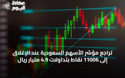 تراجع مؤشر الأسهم السعودية عند الإغلاق إلى 11006 نقاط بتداولات 4.9 مليار ريال