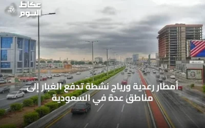 أمطار رعدية ورياح نشطة تدفع الغبار إلى مناطق عدة في السعودية