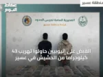القبض على إثيوبيين حاولوا تهريب 43 كيلوجراماً من الحشيش في عسير