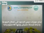 نجاح دوريات حرس الحدود في قطاع الربوعة بإحباط شحنة حشيش وزنها 66 كيلوجرامًا