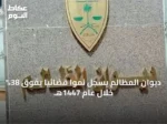 ديوان المظالم يسجل نموًا قضائيًا يفوق 38% خلال عام 1447هـ
