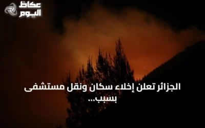 الجزائر تعلن إخلاء سكان ونقل مستشفى بسبب حرائق غابات متصاعدة في عنابة