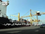 اليمن يؤكد دخول 313 سفينة إلى موانئ الحوثيين منذ بداية 2026