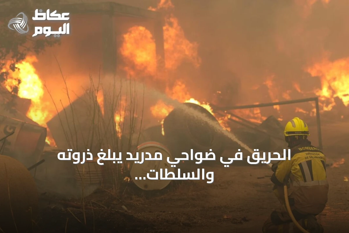 الحريق في ضواحي مدريد يبلغ ذروته والسلطات تعترف بعجزها عن إخماده