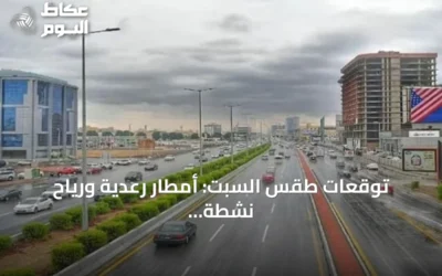 توقعات طقس السبت: أمطار رعدية ورياح نشطة مع تأثير على الرؤية والبحار