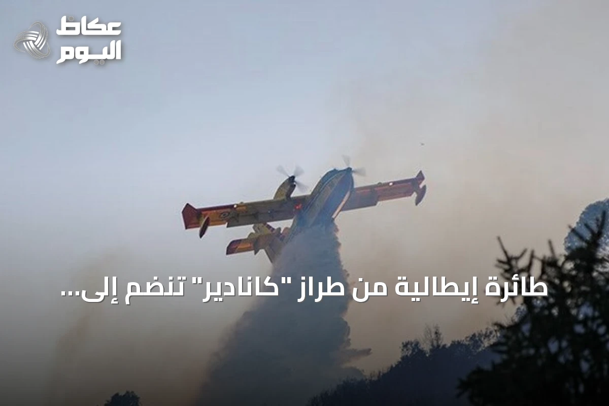 طائرة إيطالية من طراز “كانادير” تنضم إلى مكافحة حرائق غابات غرب تونس