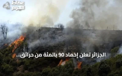 الجزائر تعلن إخماد 90 بالمئة من حرائق الغابات مع انخفاض ملحوظ في الحرارة