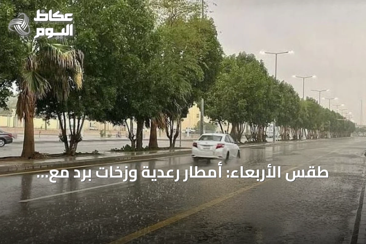 طقس الأربعاء: أمطار رعدية وزخات برد مع رياح نشطة على مناطق متعددة