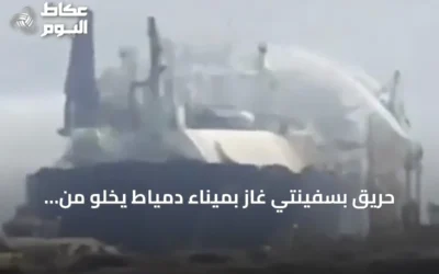 حريق بسفينتي غاز بميناء دمياط يخلو من ضحايا