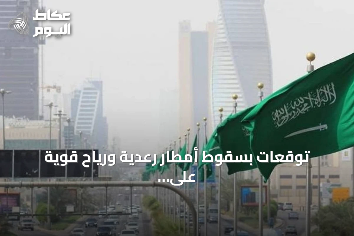 توقعات بسقوط أمطار رعدية ورياح قوية على مناطق متعددة اليوم