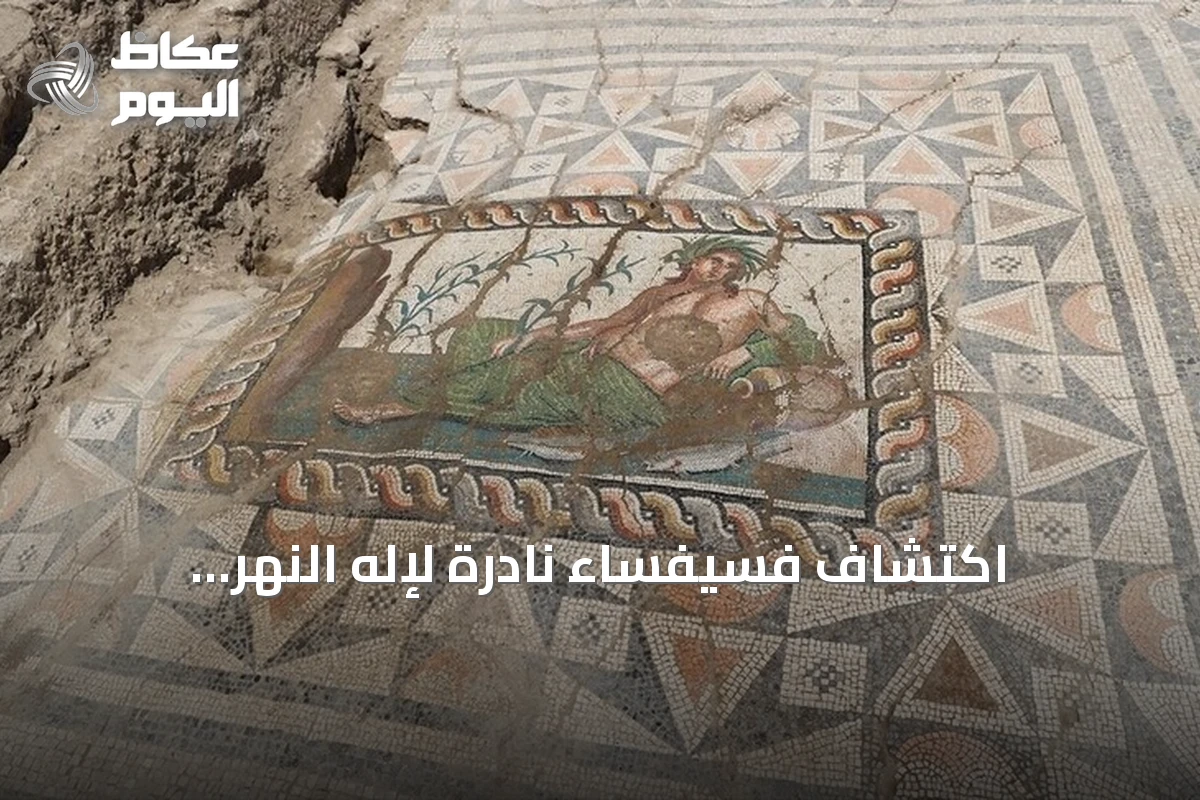 اكتشاف فسيفساء نادرة لإله النهر “يوريميدون الفتي” في أسبندوس بتركيا