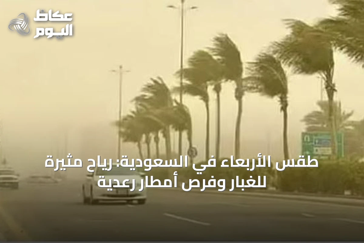 طقس الأربعاء في السعودية: رياح مثيرة للغبار وفرص أمطار رعدية