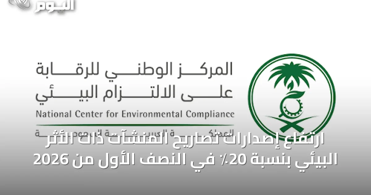ارتفاع إصدارات تصاريح المنشآت ذات الأثر البيئي بنسبة 20٪ في النصف الأول من 2026