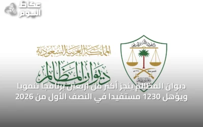 ديوان المظالم ينجز أكثر من أربعين برنامجًا تنمويًا ويؤهل 1230 مستفيدًا في النصف الأول من 2026