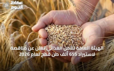 الهيئة العامة للأمن الغذائي تعلن عن مناقصة لاستيراد 655 ألف طن قمح لعام 2026