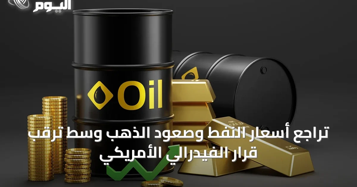 تراجع أسعار النفط وصعود الذهب وسط ترقب قرار الفيدرالي الأمريكي