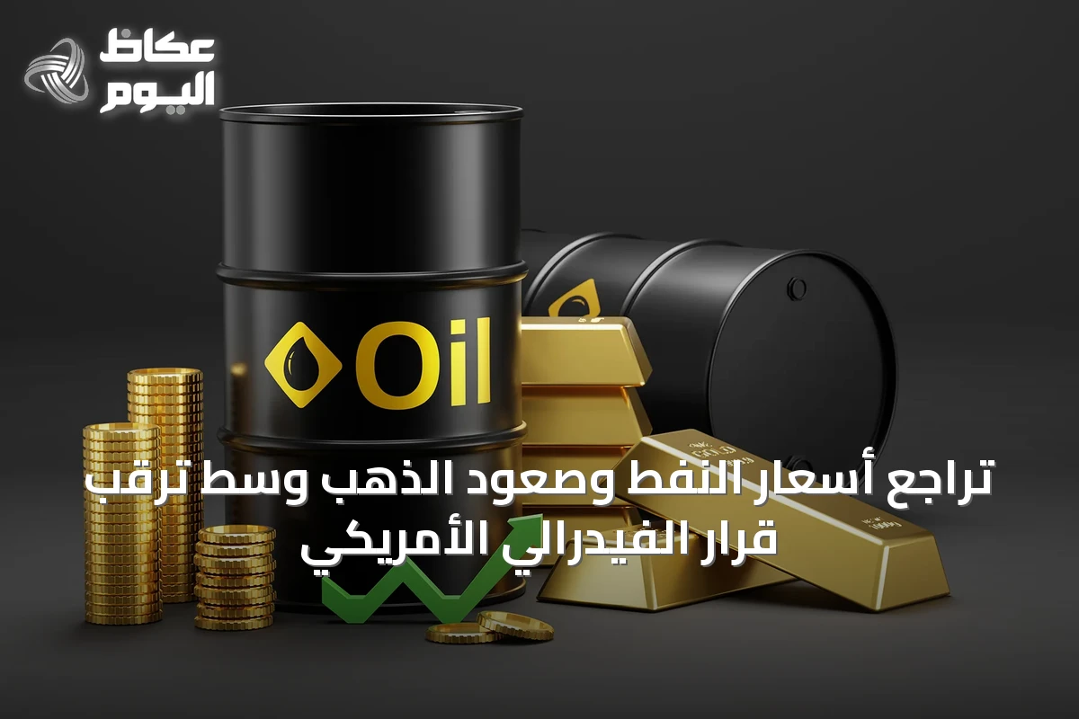 تراجع أسعار النفط وصعود الذهب وسط ترقب قرار الفيدرالي الأمريكي