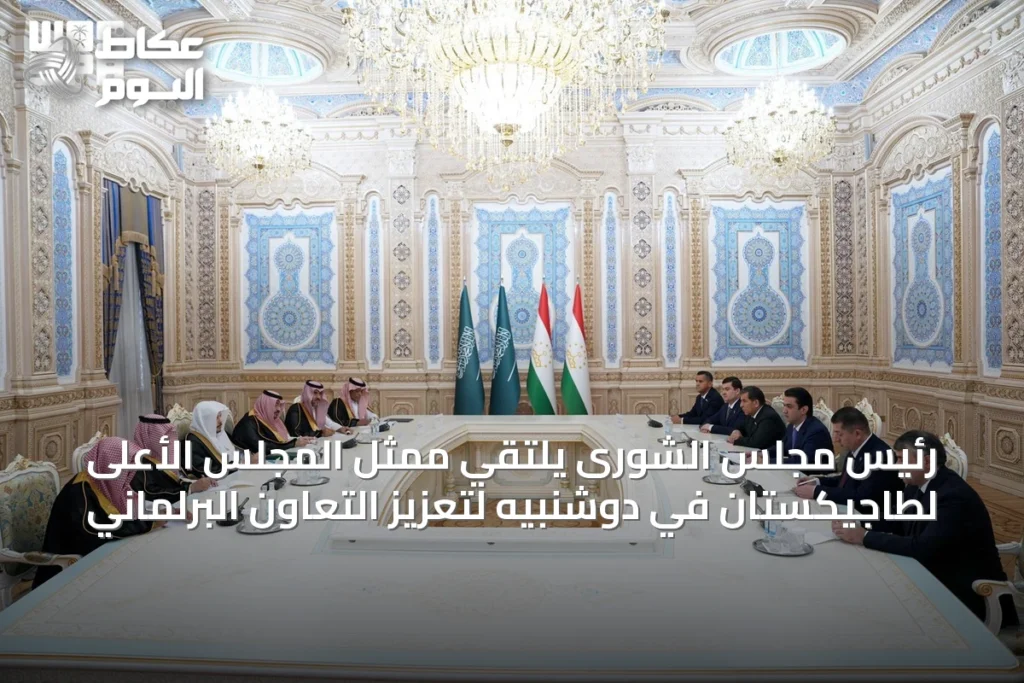 رئيس مجلس الشورى يلتقي ممثل المجلس الأعلى لطاجيكستان في دوشنبيه لتعزيز التعاون البرلماني