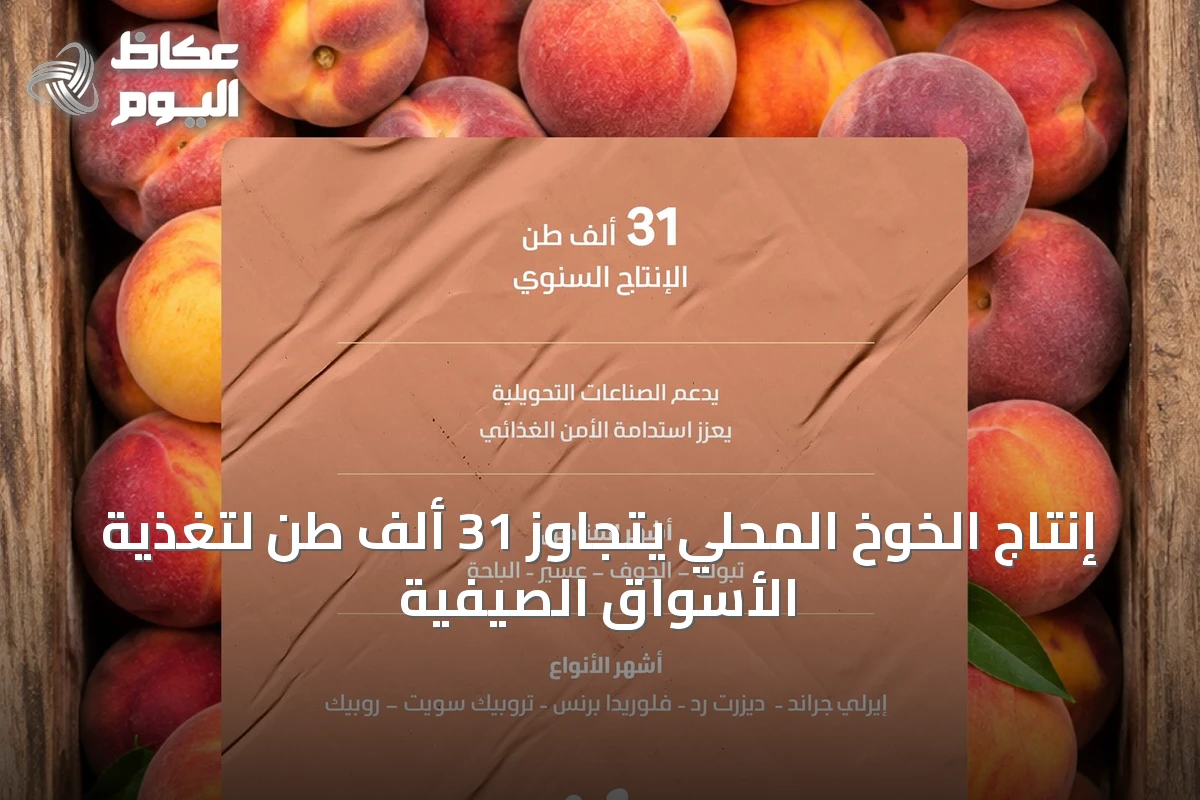 إنتاج الخوخ المحلي يتجاوز 31 ألف طن لتغذية الأسواق الصيفية