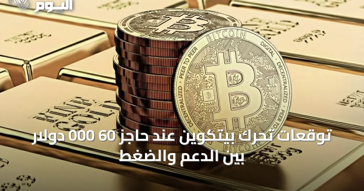 توقعات تحرك بيتكوين عند حاجز 60 000 دولار بين الدعم والضغط