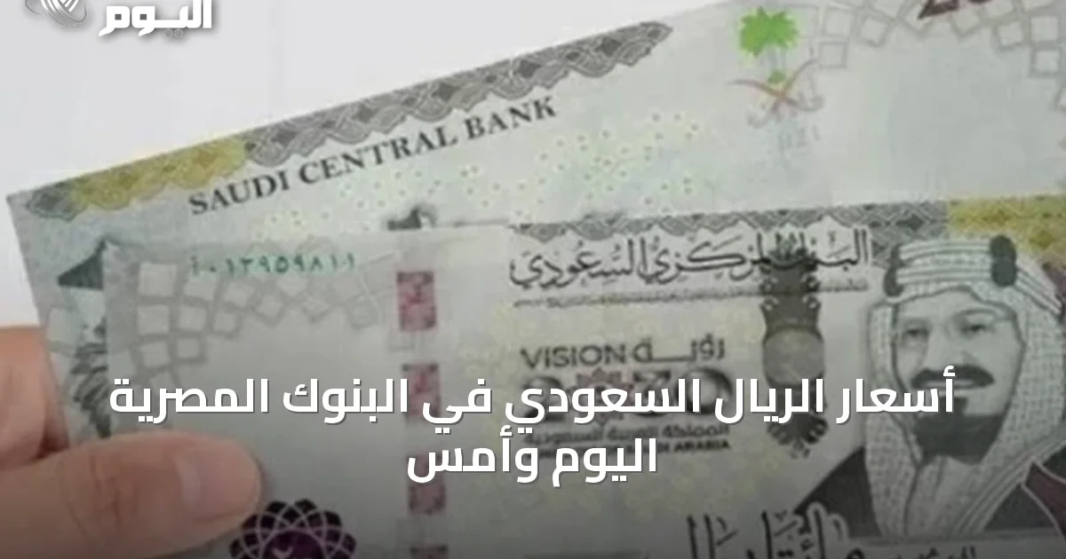 أسعار الريال السعودي في البنوك المصرية اليوم وأمس