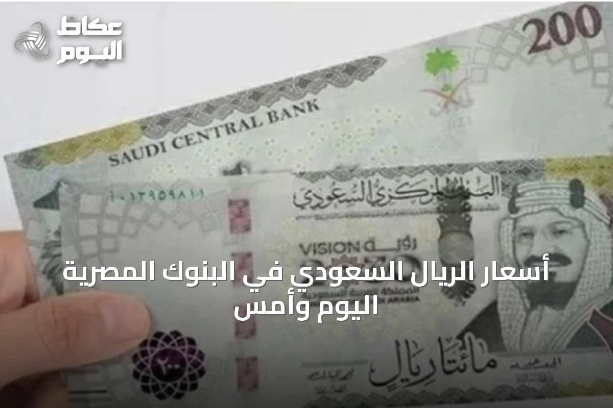 أسعار الريال السعودي في البنوك المصرية اليوم وأمس