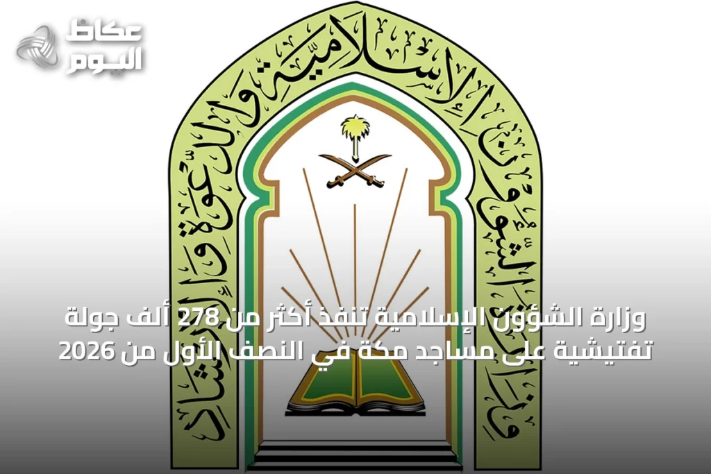 وزارة الشؤون الإسلامية تنفذ أكثر من 278 ألف جولة تفتيشية على مساجد مكة في النصف الأول من 2026