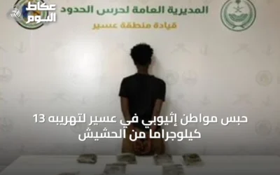 حبس مواطن إثيوبي في عسير لتهريبه 13 كيلوجرامًا من الحشيش