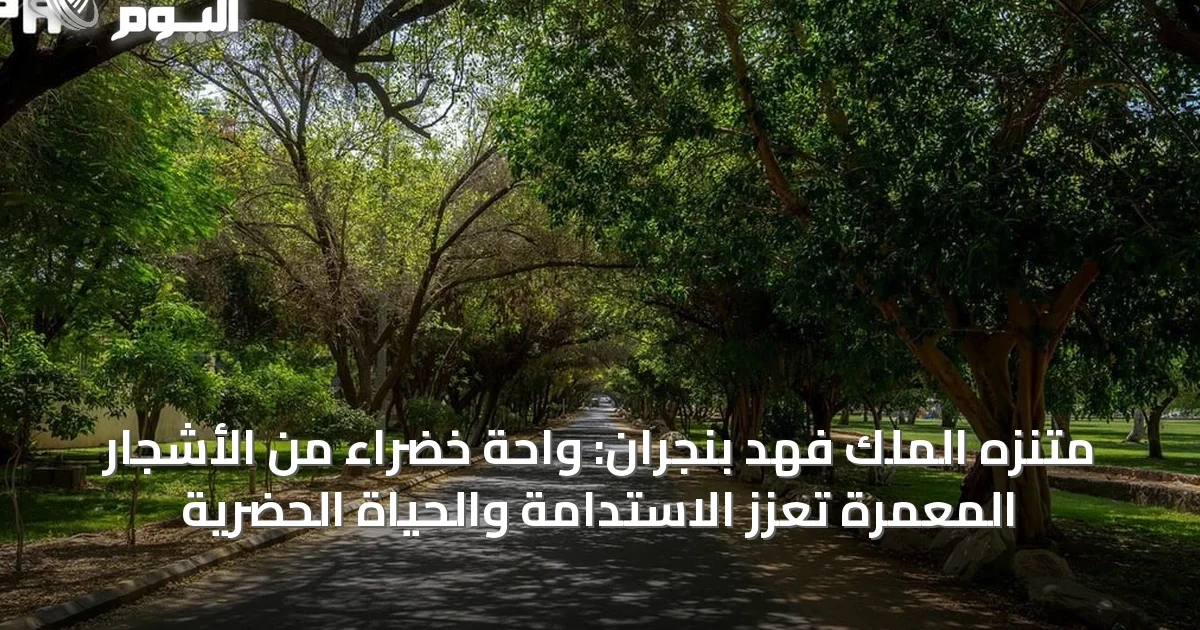 متنزه الملك فهد بنجران: واحة خضراء من الأشجار المعمرة تعزز الاستدامة والحياة الحضرية