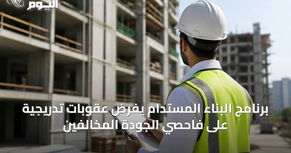 برنامج البناء المستدام يفرض عقوبات تدريجية على فاحصي الجودة المخالفين