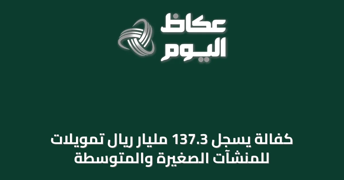 كفالة يسجل 137.3 مليار ريال تمويلات للمنشآت الصغيرة والمتوسطة