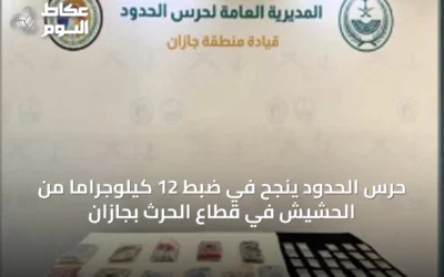 حرس الحدود ينجح في ضبط 12 كيلوجراماً من الحشيش في قطاع الحرث بجازان