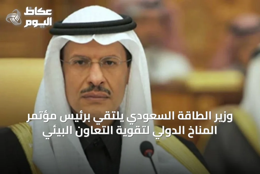 وزير الطاقة السعودي يلتقي برئيس مؤتمر المناخ الدولي لتقوية التعاون البيئي