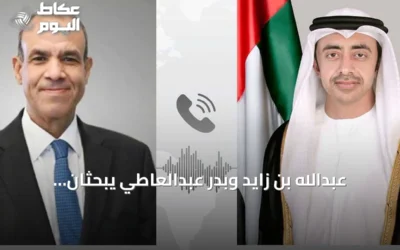 عبدالله بن زايد وبدر عبدالعاطي يبحثان التطورات الإقليمية ويعززان التعاون المصري الإماراتي