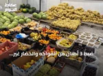 ضبط 3 أطنان من الفواكه والخضار غير المعروفة المصدر في عسير
