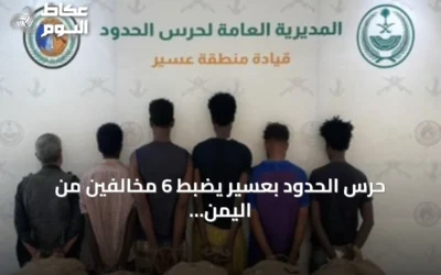 حرس الحدود بعسير يضبط 6 مخالفين من اليمن وإثيوبيا بحوزتهم 100 كيلوغرام من القات