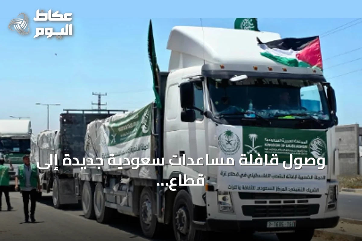 وصول قافلة مساعدات سعودية جديدة إلى قطاع غزة وتوزيعها عبر شريك محلي
