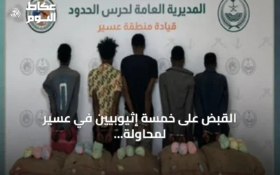 القبض على خمسة إثيوبيين في عسير لمحاولة تهريب 100 كيلوجرام من القات