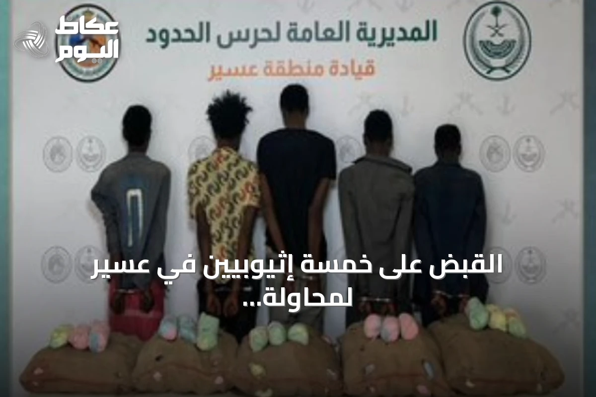 القبض على خمسة إثيوبيين في عسير لمحاولة تهريب 100 كيلوجرام من القات