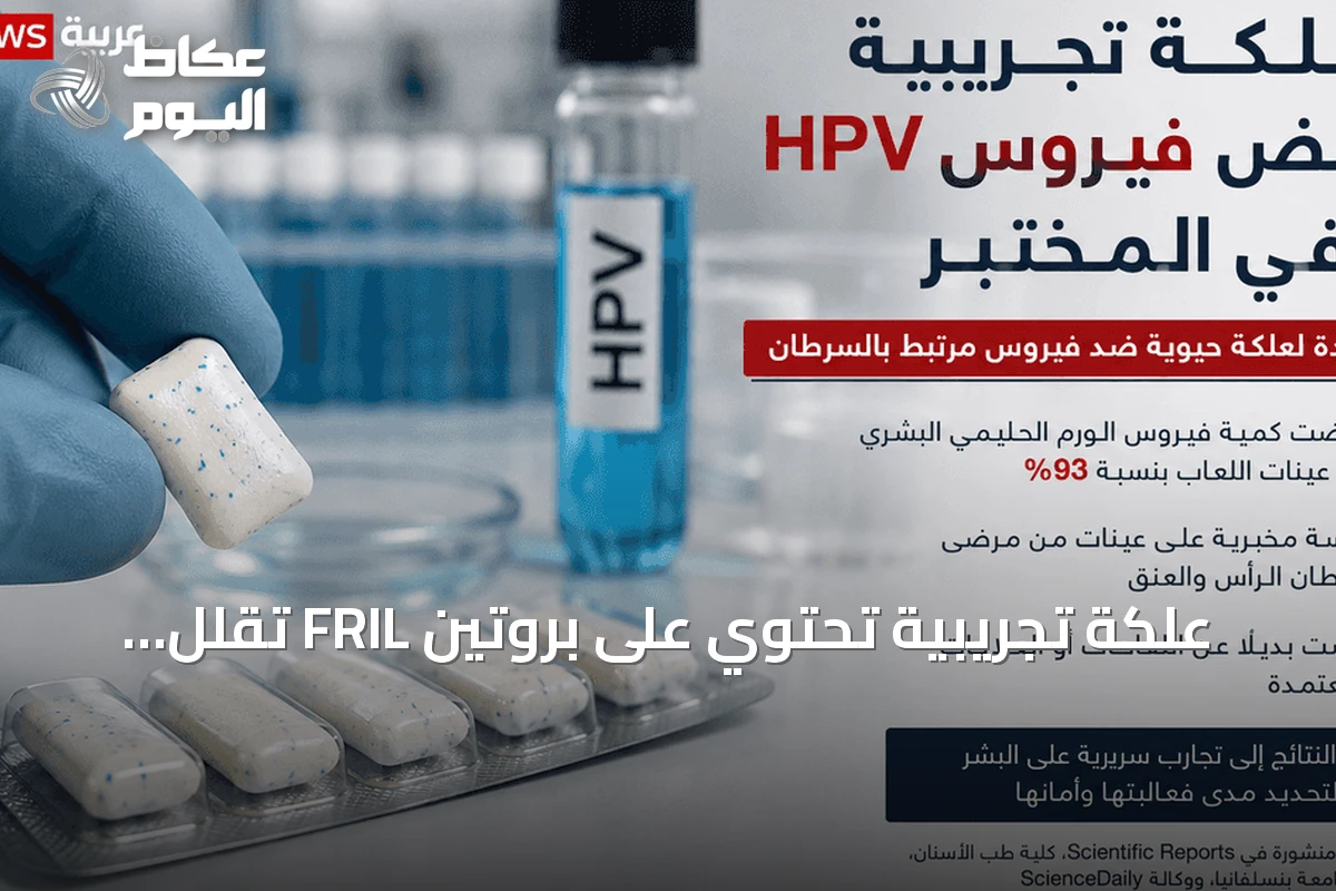 علكة تجريبية تحتوي على بروتين FRIL تقلل مستويات فيروس HPV في اللعاب بنسبة تصل إلى 93٪