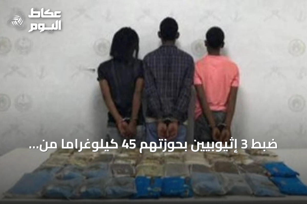 ضبط 3 إثيوبيين بحوزتهم 45 كيلوغراماً من الحشيش في الربوعة بعسير